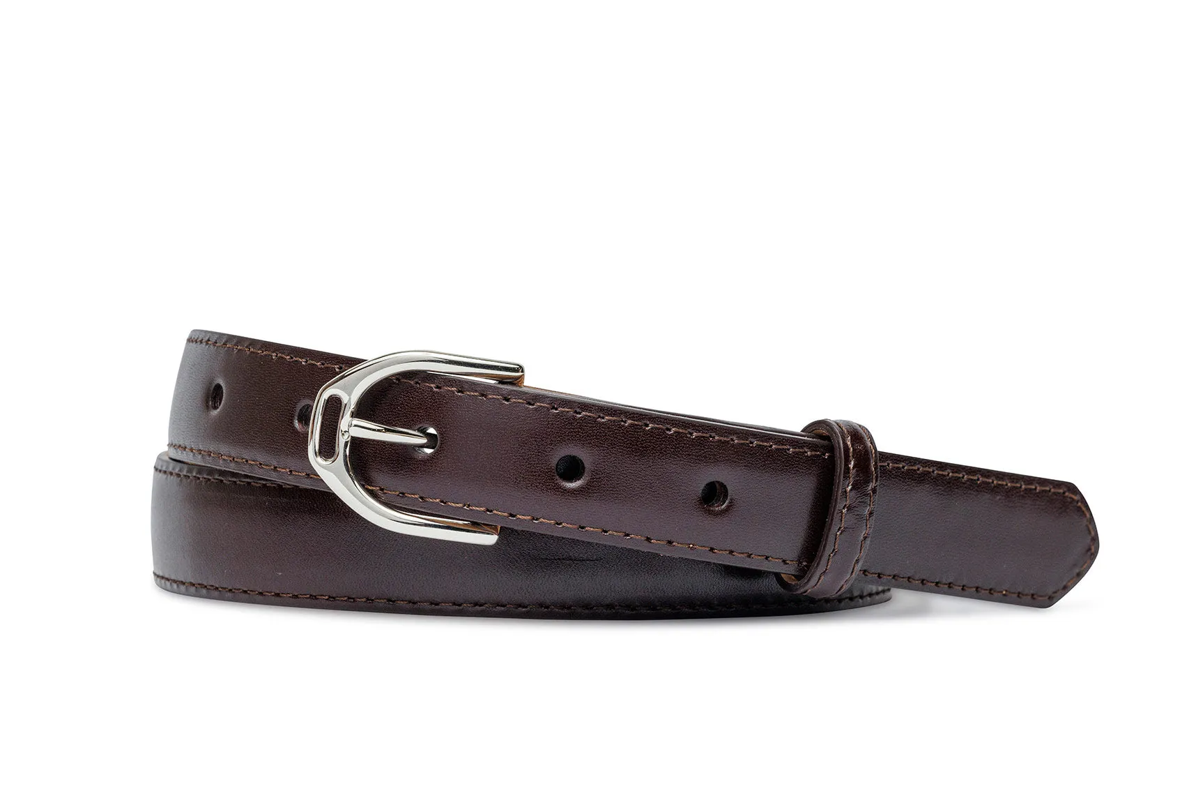 Glazed Calf Belt with Nickel or Gold Buckle sold by W. Kleinberg product image thumbnail 2