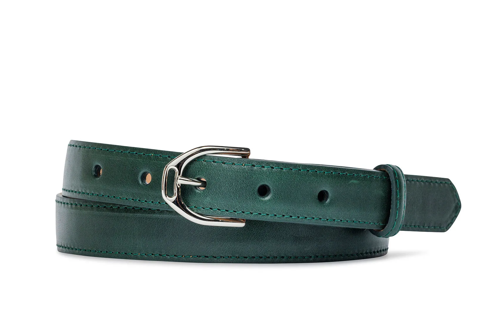 Glazed Calf Belt with Nickel or Gold Buckle sold by W. Kleinberg product image thumbnail 3