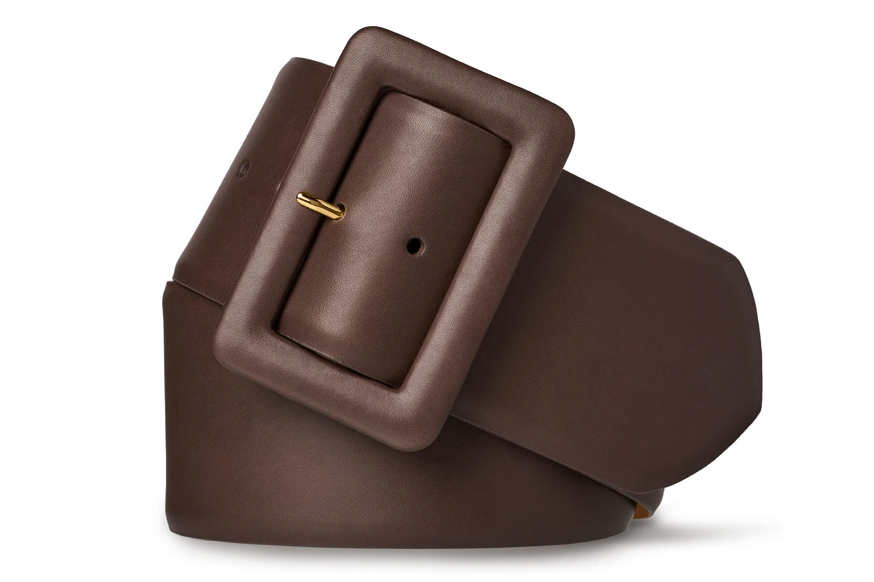 Wide Semi-Matte Calf Belt with Covered Buckle sold by W. Kleinberg product image thumbnail 2