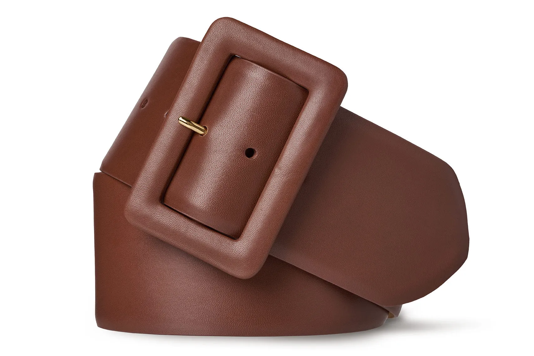 Wide Semi-Matte Calf Belt with Covered Buckle sold by W. Kleinberg product image thumbnail 3