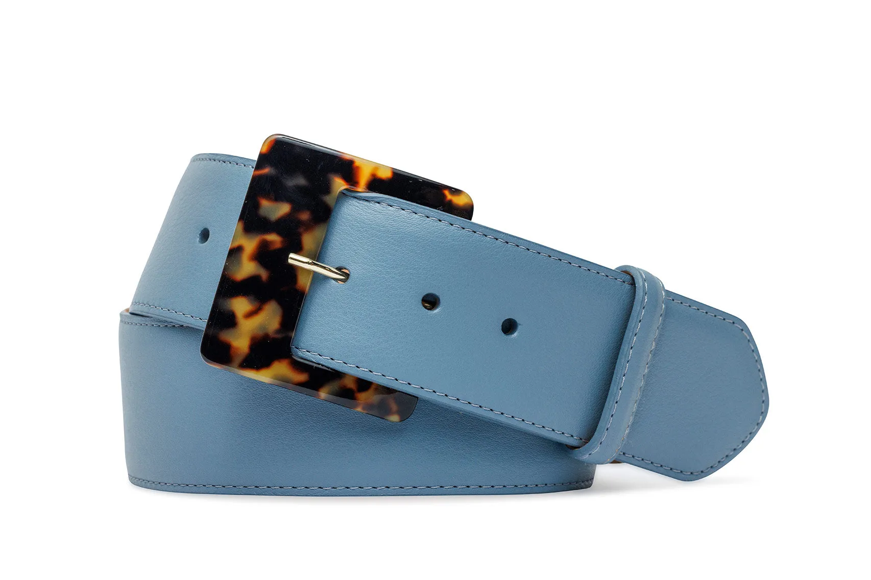Luscious Calf Belt with Tortoise Buckle sold by W. Kleinberg product image thumbnail 2