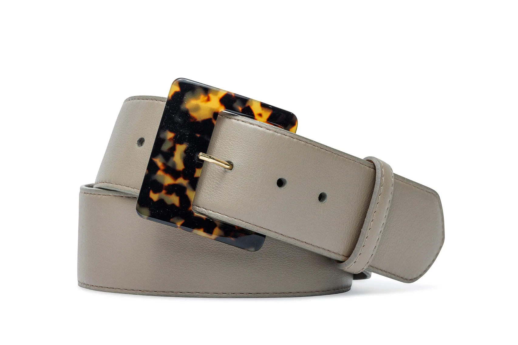 Luscious Calf Belt with Tortoise Buckle sold by W. Kleinberg product image thumbnail 3