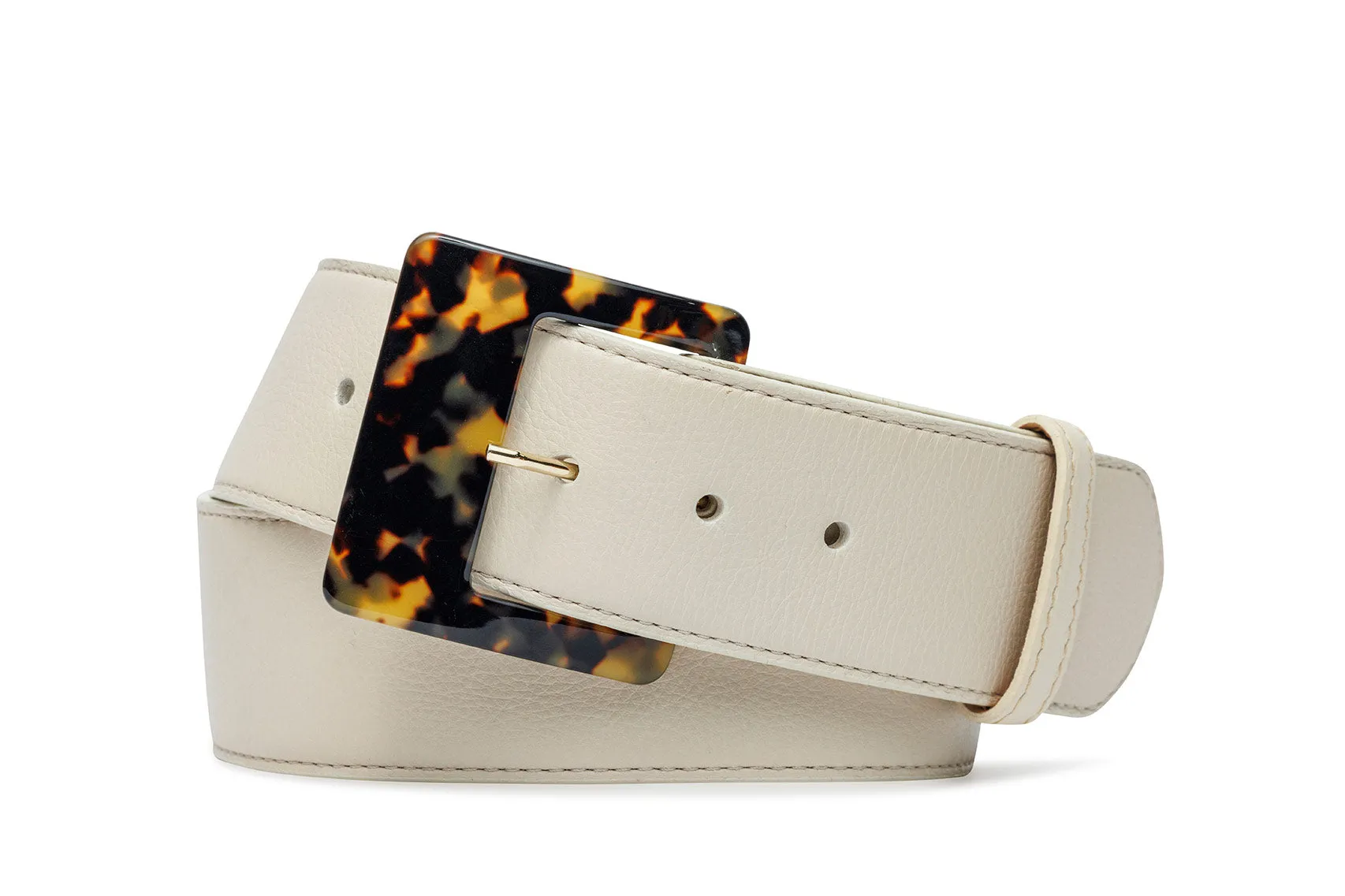 Luscious Calf Belt with Tortoise Buckle sold by W. Kleinberg