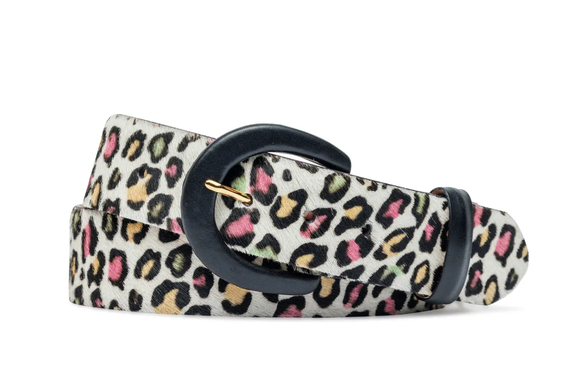 Calf Hair Belt with Covered Buckle sold by W. Kleinberg