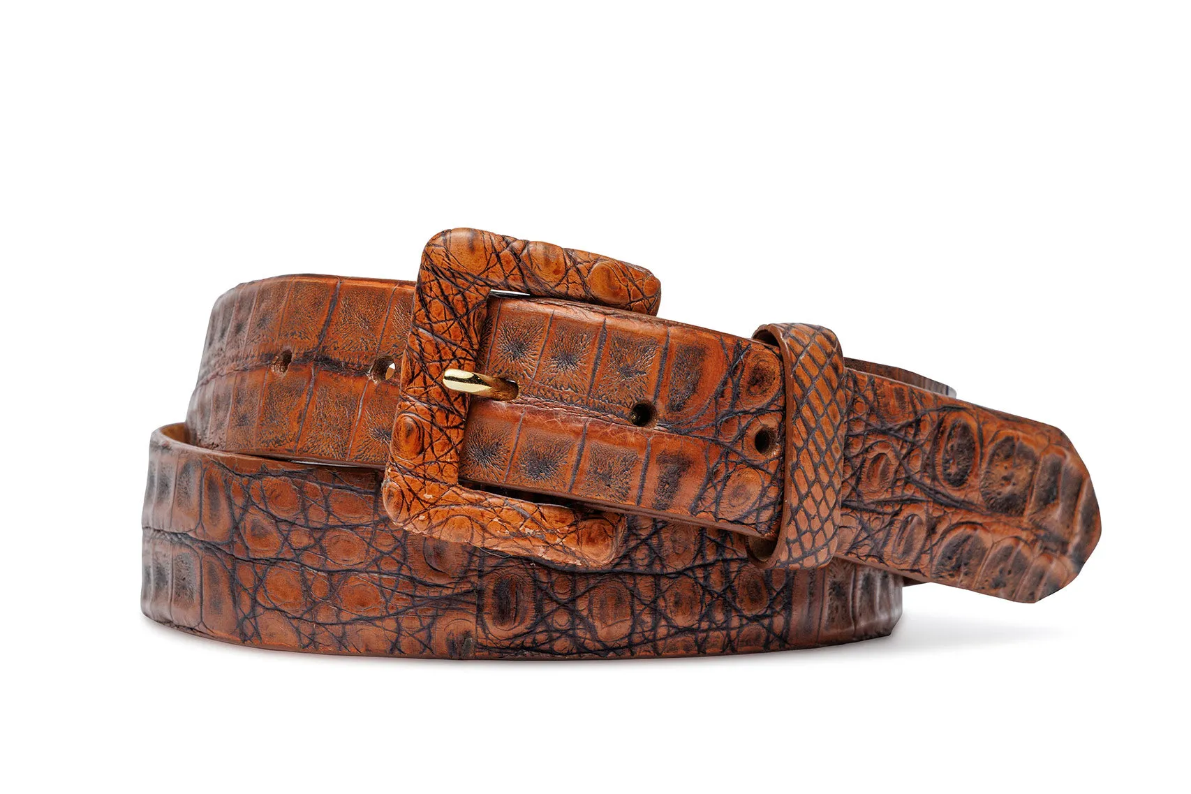 Vintage Crocodile Belt with Covered Buckle sold by W. Kleinberg