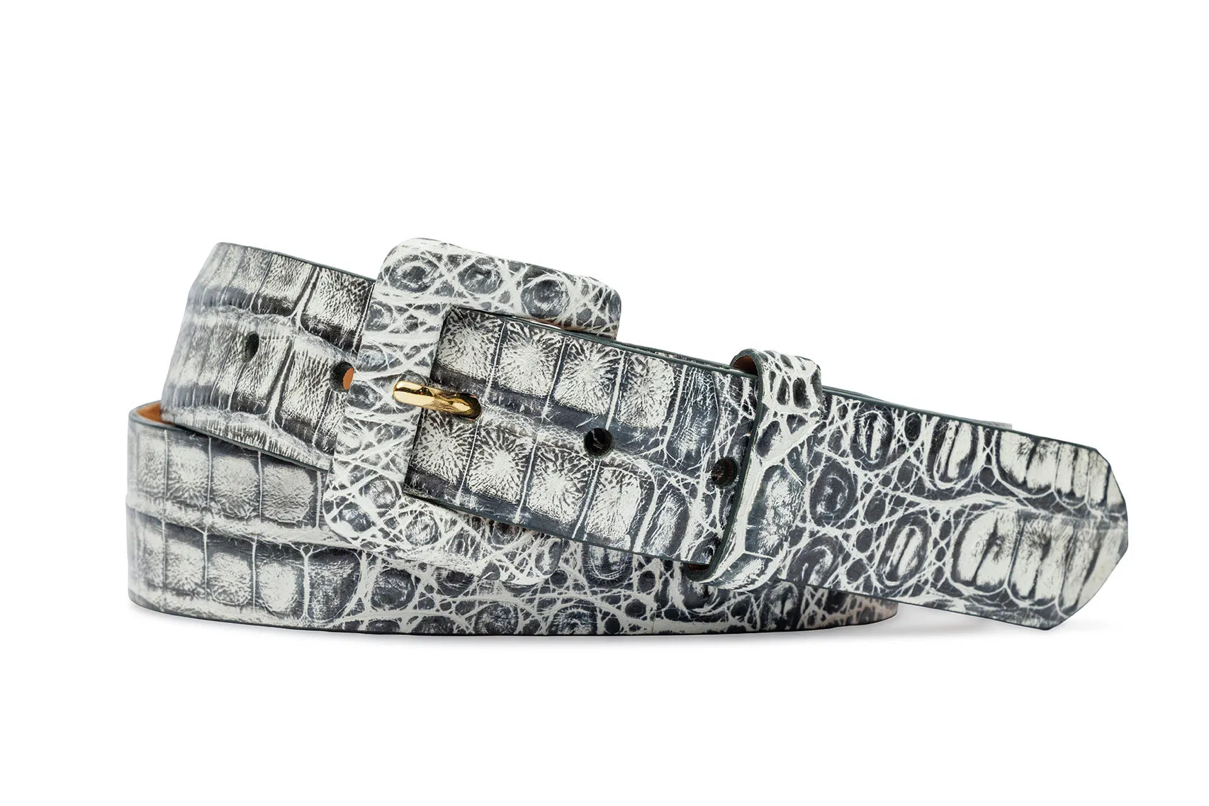 Vintage Crocodile Belt with Covered Buckle sold by W. Kleinberg product image thumbnail 3