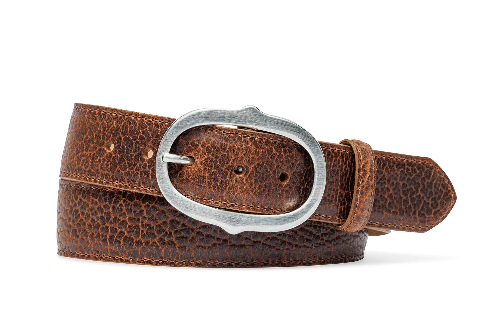 American Bison Belt with Antique Silver Buckle sold by W. Kleinberg product image thumbnail 3