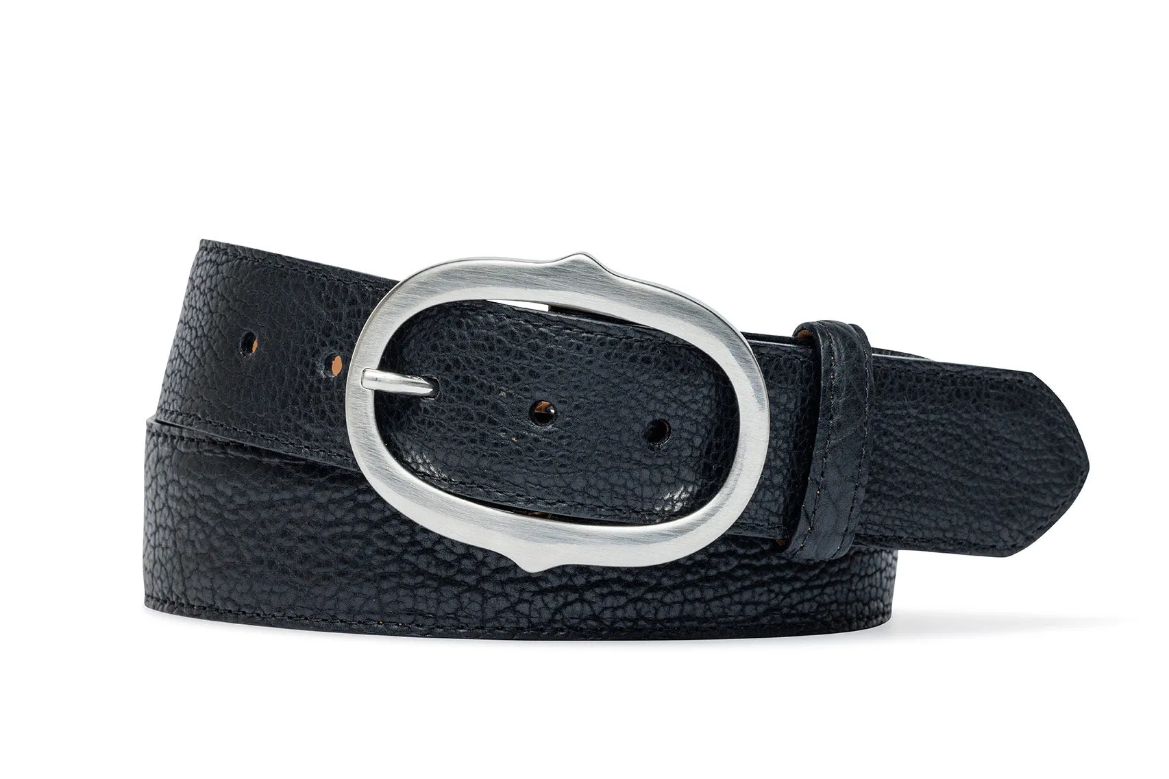 American Bison Belt with Antique Silver Buckle sold by W. Kleinberg