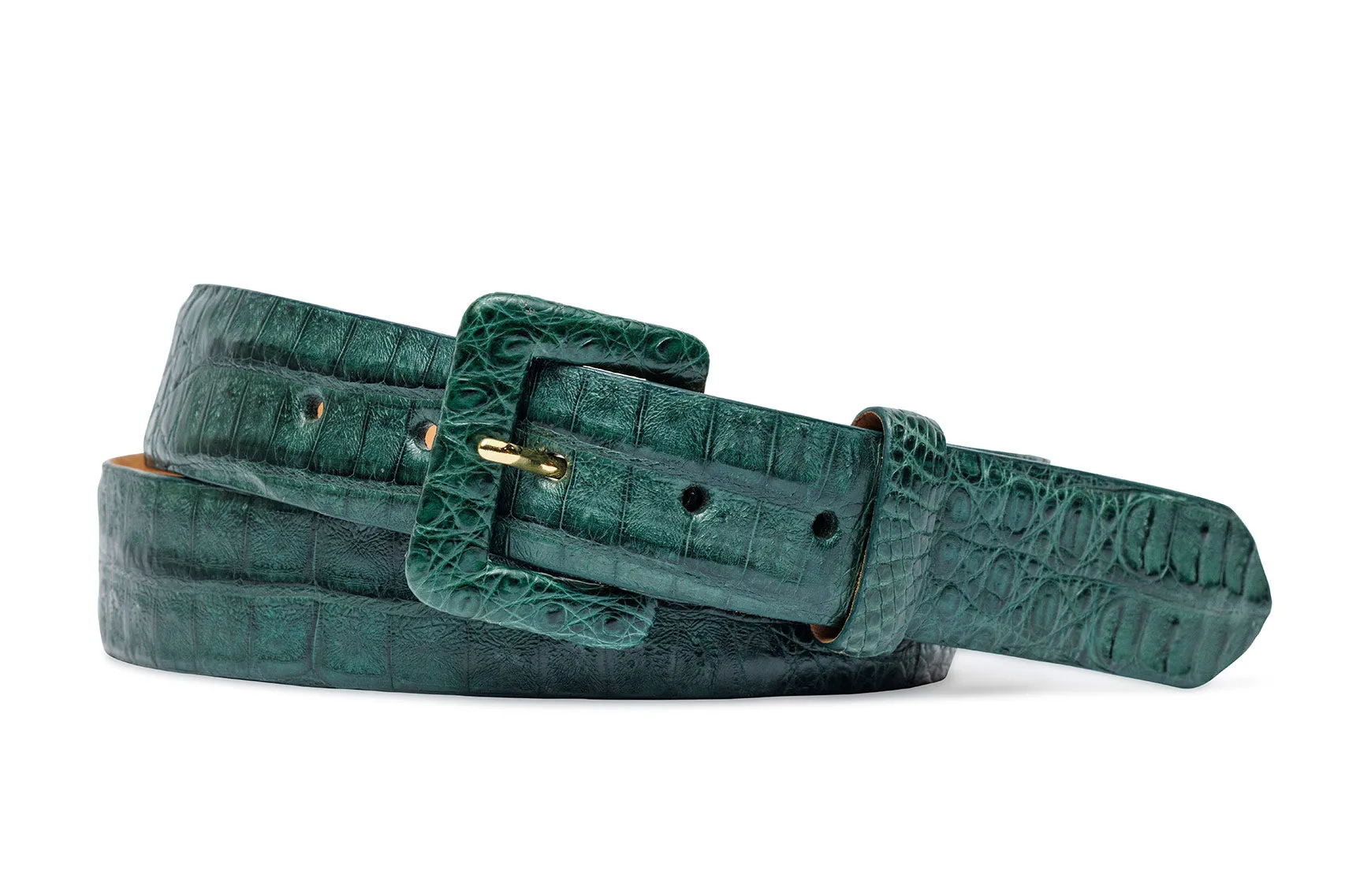 Caiman Crocodile Belt with Covered Buckle sold by W. Kleinberg product image thumbnail 5