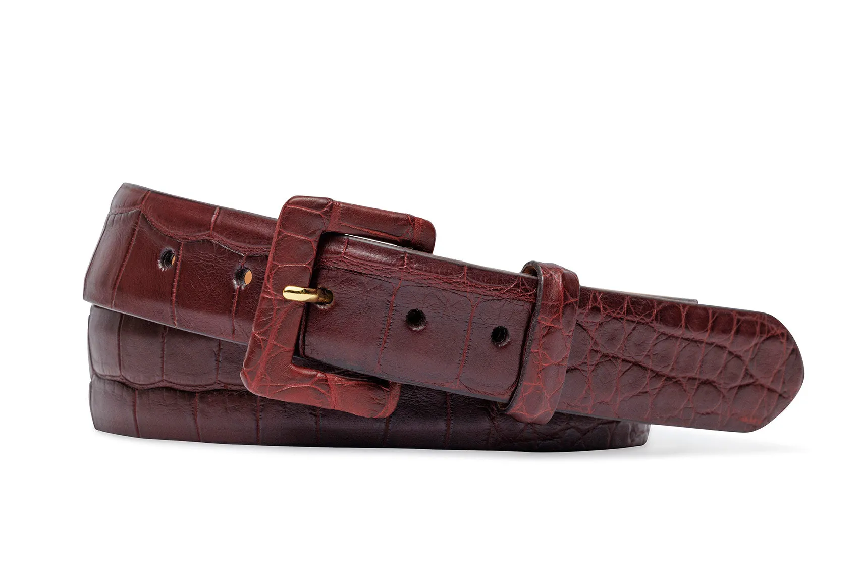 Matte Alligator Belt with Covered Buckle sold by W. Kleinberg product image thumbnail 5
