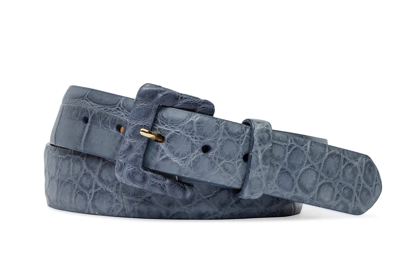 Matte Alligator Belt with Covered Buckle sold by W. Kleinberg product image thumbnail 4