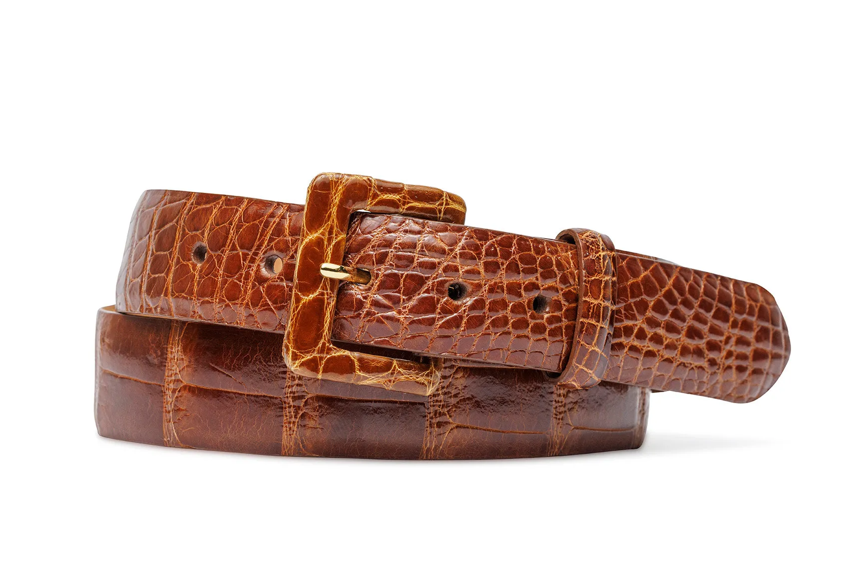 Glazed Alligator Belt with Covered Buckle sold by W. Kleinberg product image thumbnail 4