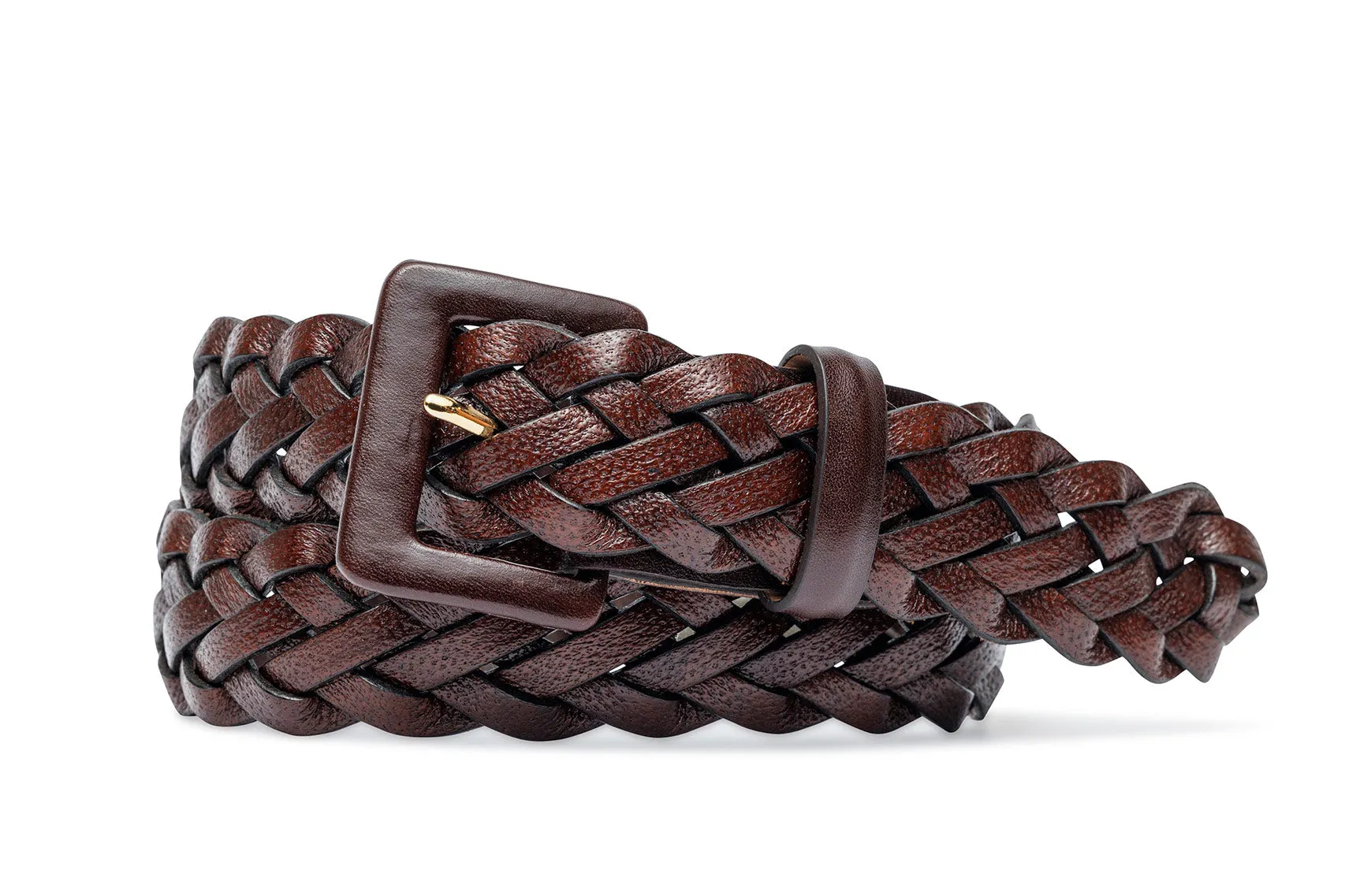 Classic Braided Belt with Covered Buckle sold by W. Kleinberg