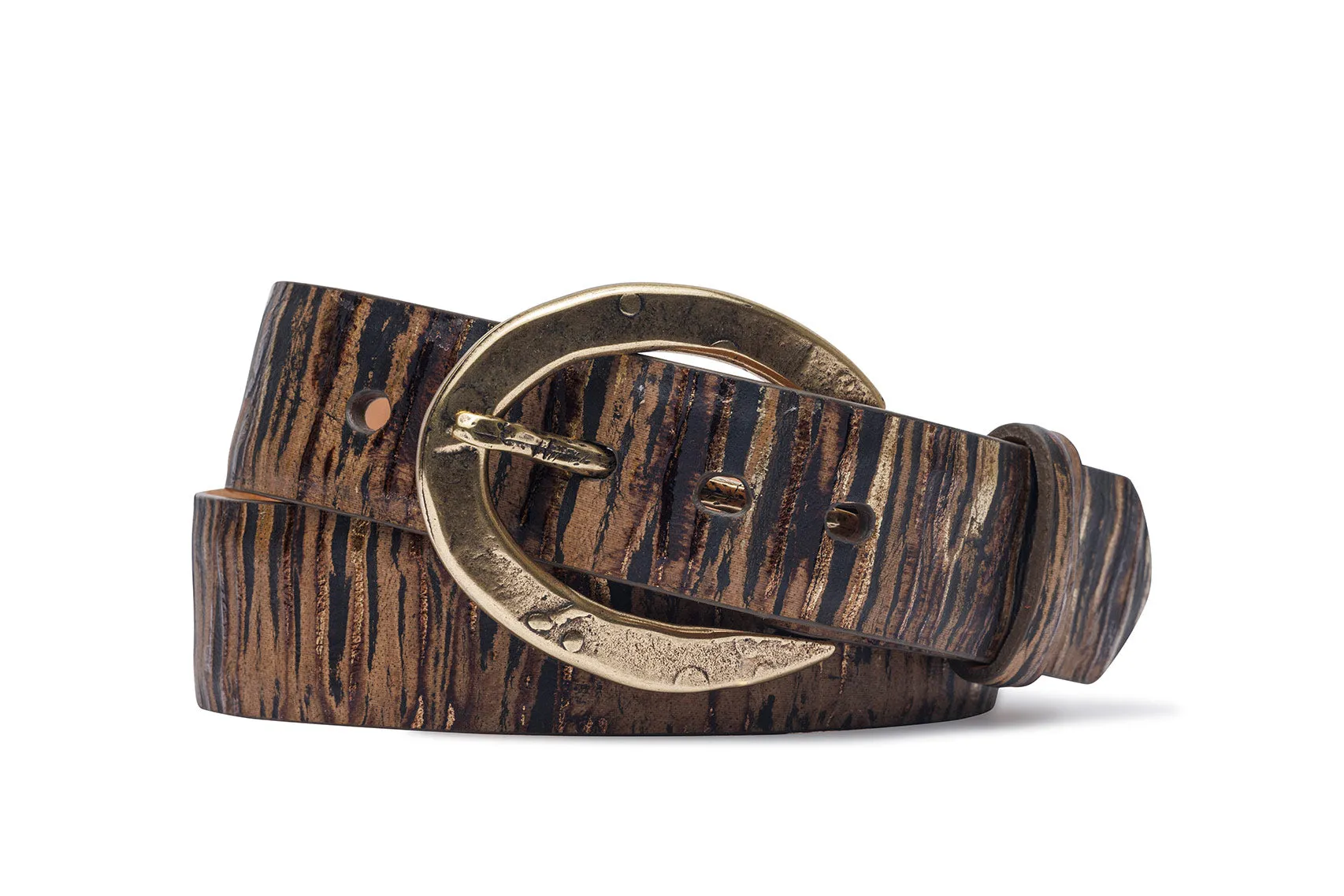 Chateau Calf Belt with Antique Silver or Brass Buckle sold by W. Kleinberg