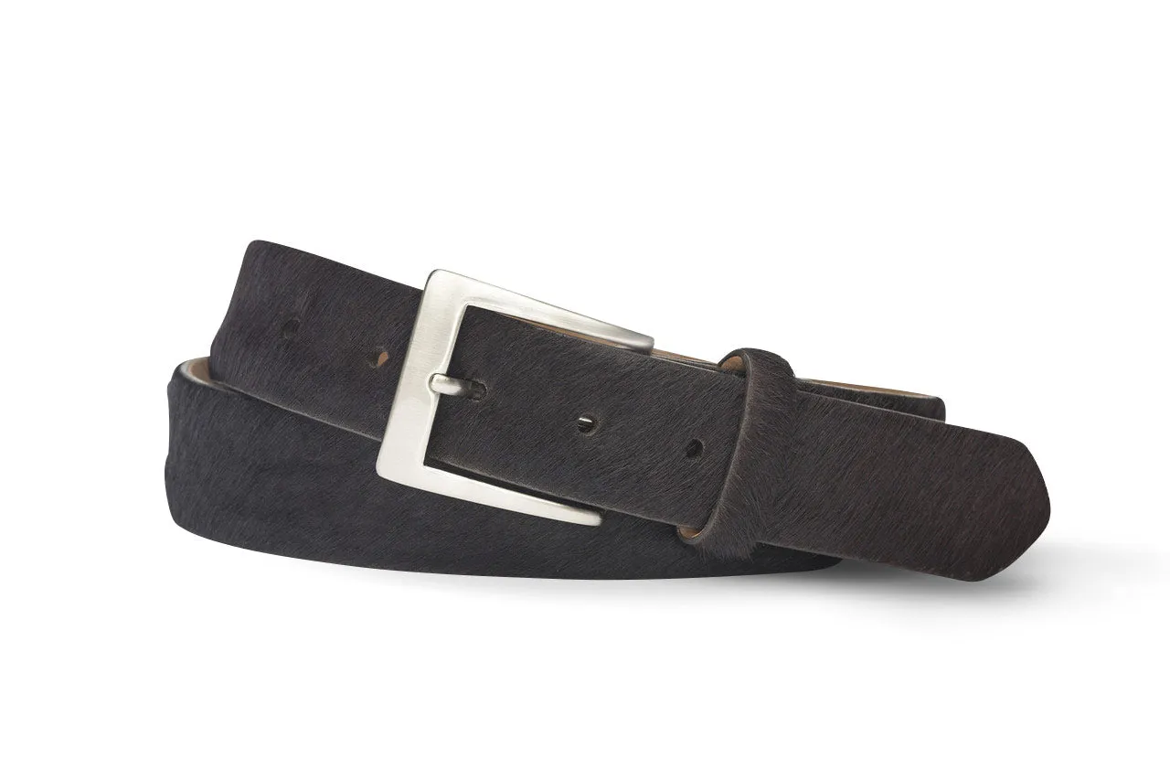 Calf Hair Belt with Brushed Nickel Buckle sold by W. Kleinberg product image thumbnail 2