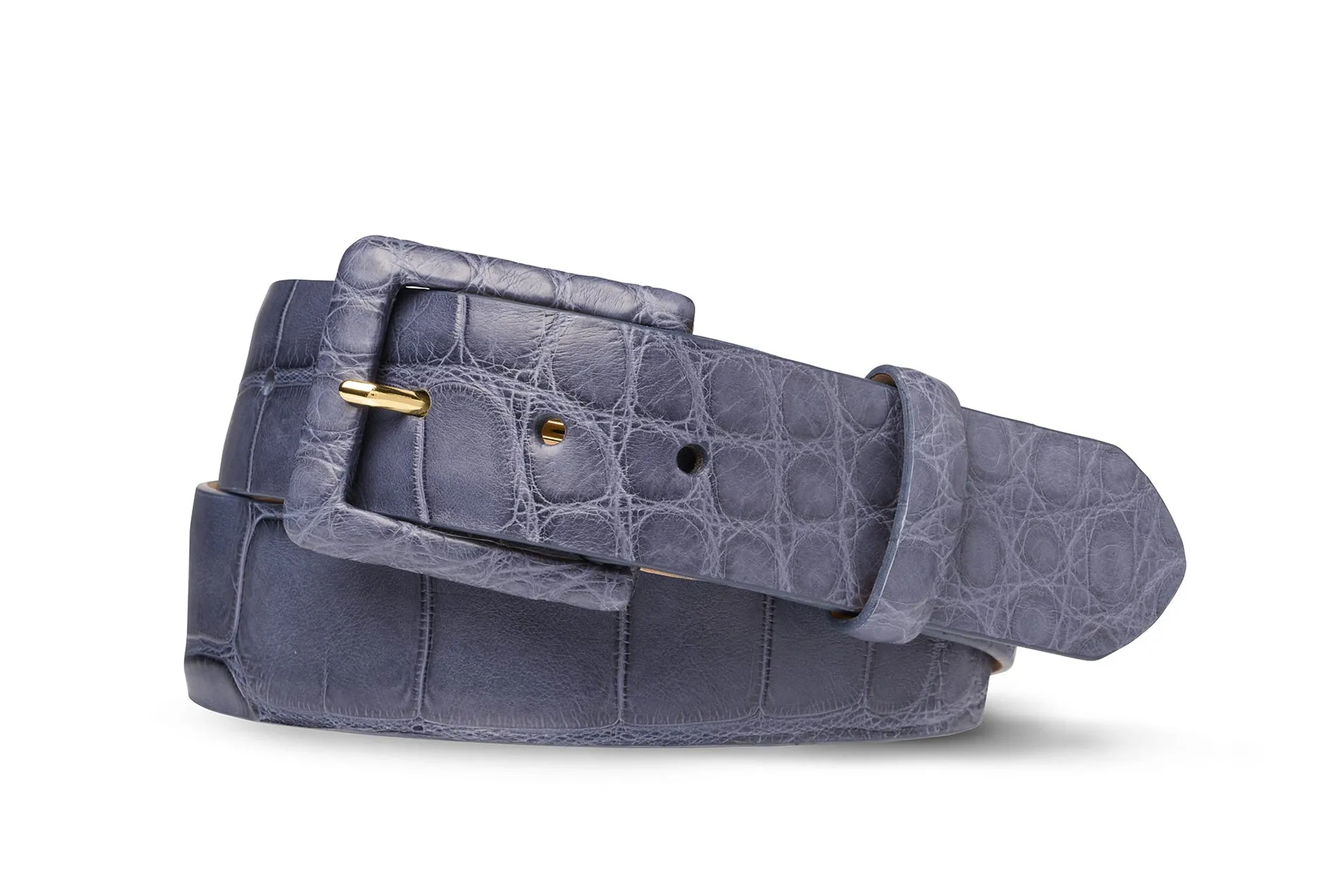 Matte Alligator Belt with Covered Buckle sold by W. Kleinberg product image thumbnail 3