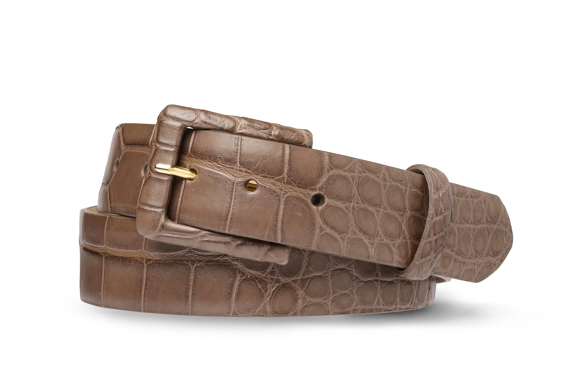 Matte Alligator Belt with Covered Buckle sold by W. Kleinberg product image thumbnail 4