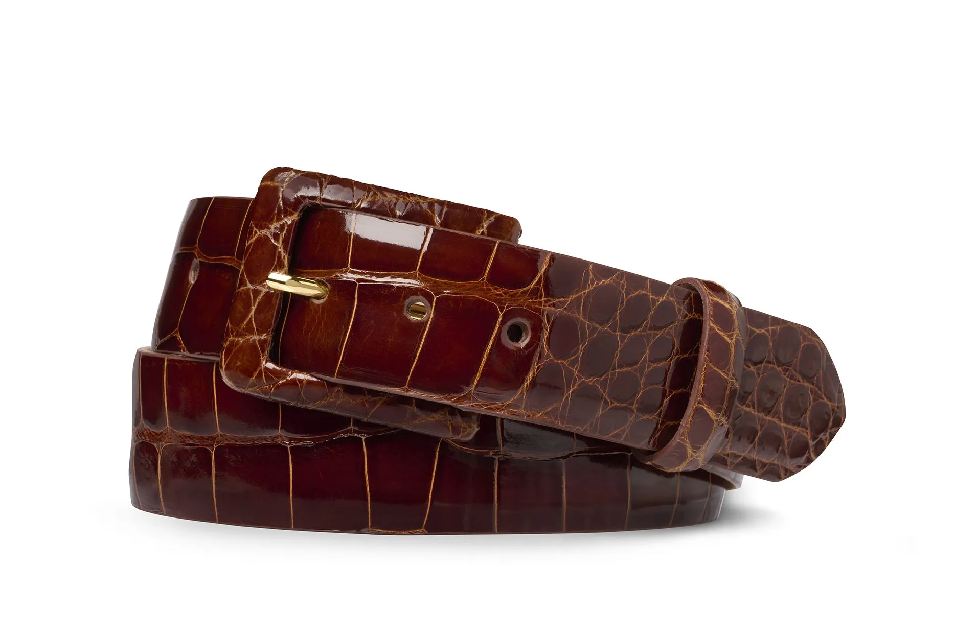 Glazed Alligator Belt with Covered Buckle sold by W. Kleinberg product image thumbnail 4