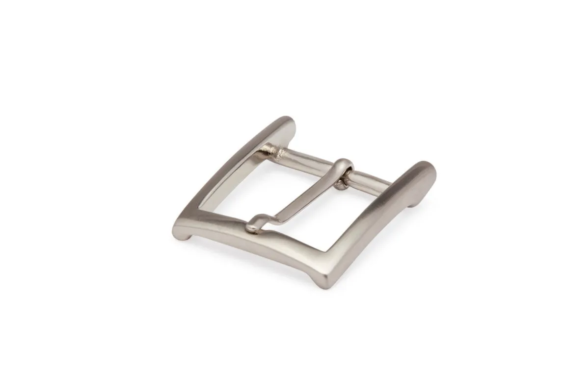 Slim Square Brushed Nickel Buckle sold by W. Kleinberg