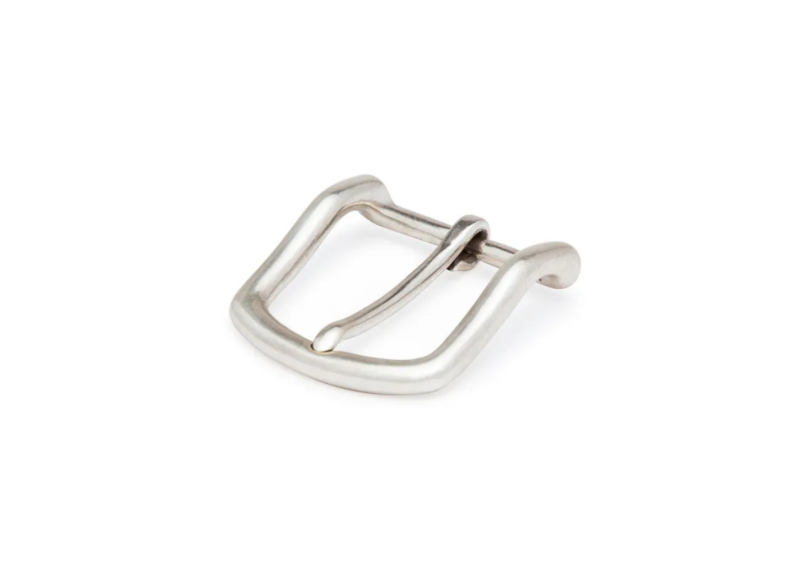 Rounded Brushed Nickel Buckle sold by W. Kleinberg
