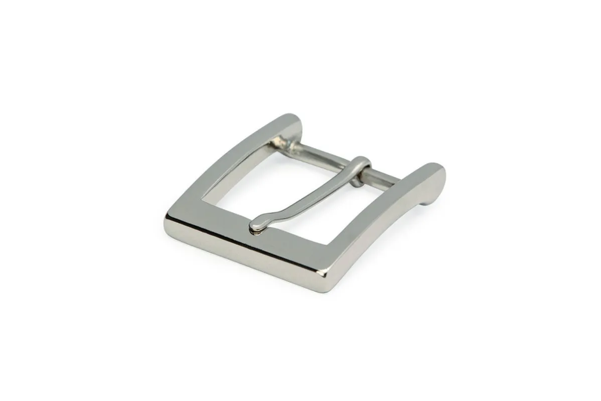 Square Shiny Nickel Buckle sold by W. Kleinberg