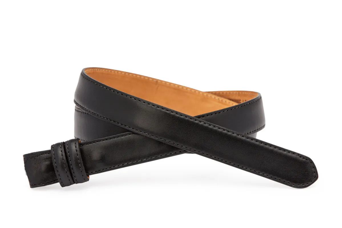 Glazed Calf Slide Belt Strap sold by W. Kleinberg