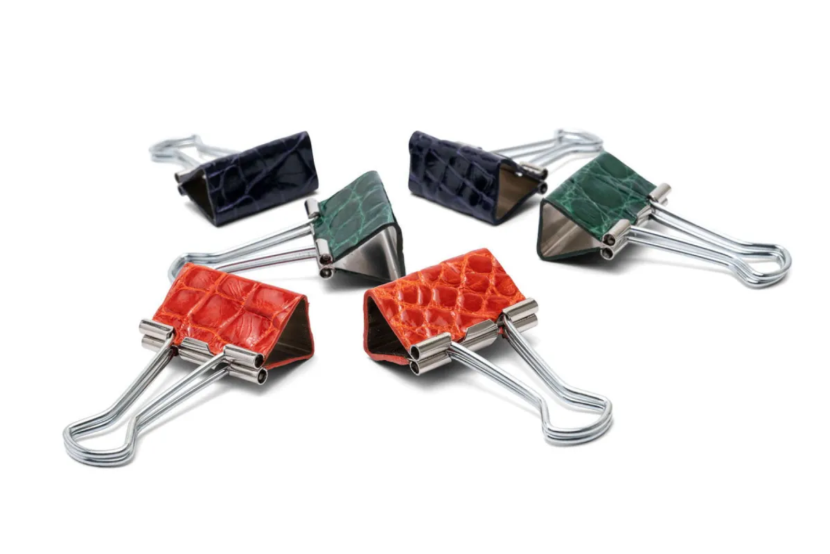 The Mahoney Clip in Glazed Alligator sold by W. Kleinberg