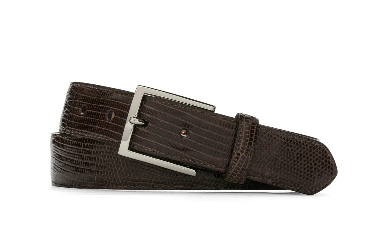 Classic Lizard Belt with Nickel Buckle sold by W. Kleinberg product image thumbnail 3