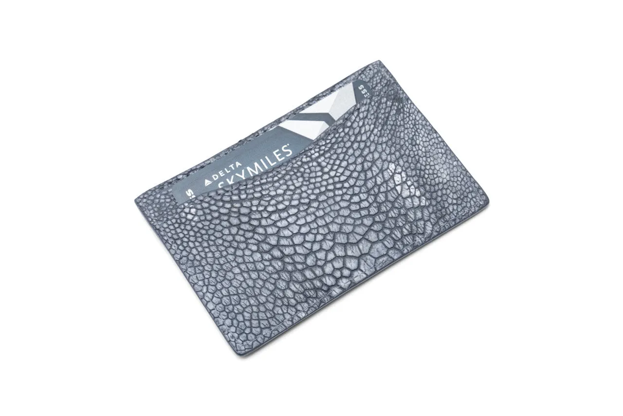 Washed Ostrich Leg Flat Card Case sold by W. Kleinberg product image thumbnail 4