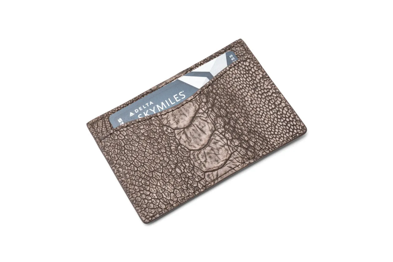 Washed Ostrich Leg Flat Card Case sold by W. Kleinberg product image thumbnail 2