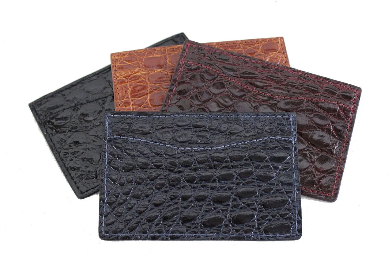 Glazed Crocodile Flat Card Case sold by W. Kleinberg product image thumbnail 2