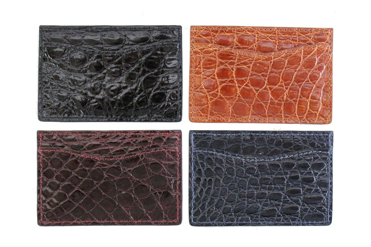 Glazed Crocodile Flat Card Case sold by W. Kleinberg product image thumbnail 3