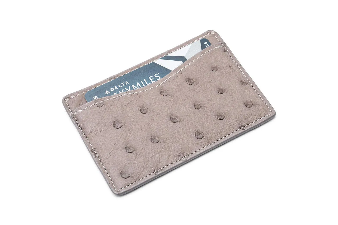 Ostrich Flat Card Case sold by W. Kleinberg product image thumbnail 2