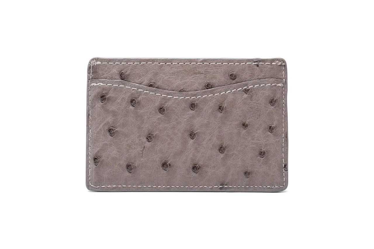 Ostrich Flat Card Case sold by W. Kleinberg