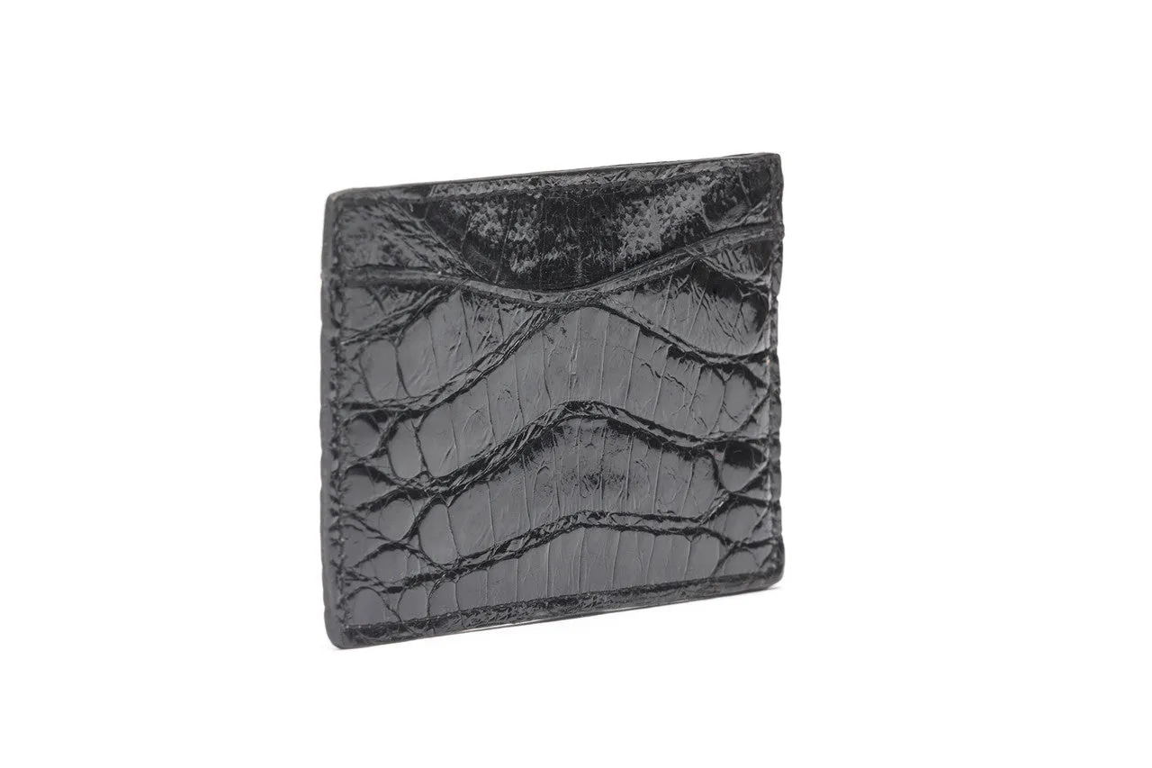 Caiman Crocodile Flat Card Case sold by W. Kleinberg product image thumbnail 2