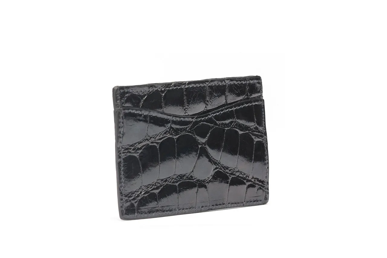Glazed Alligator Flat Card Case sold by W. Kleinberg product image thumbnail 3