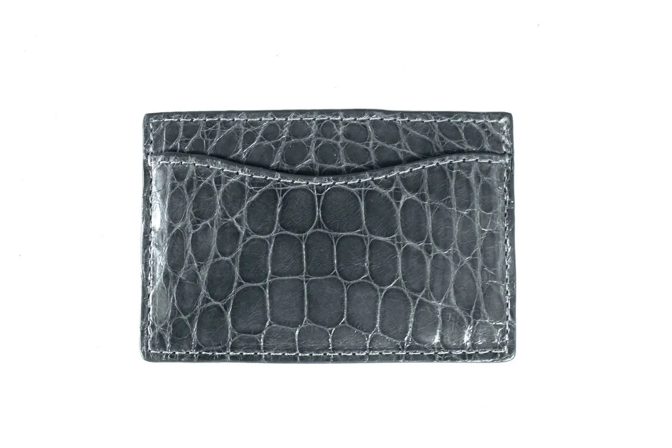 Glazed Alligator Flat Card Case sold by W. Kleinberg product image thumbnail 5