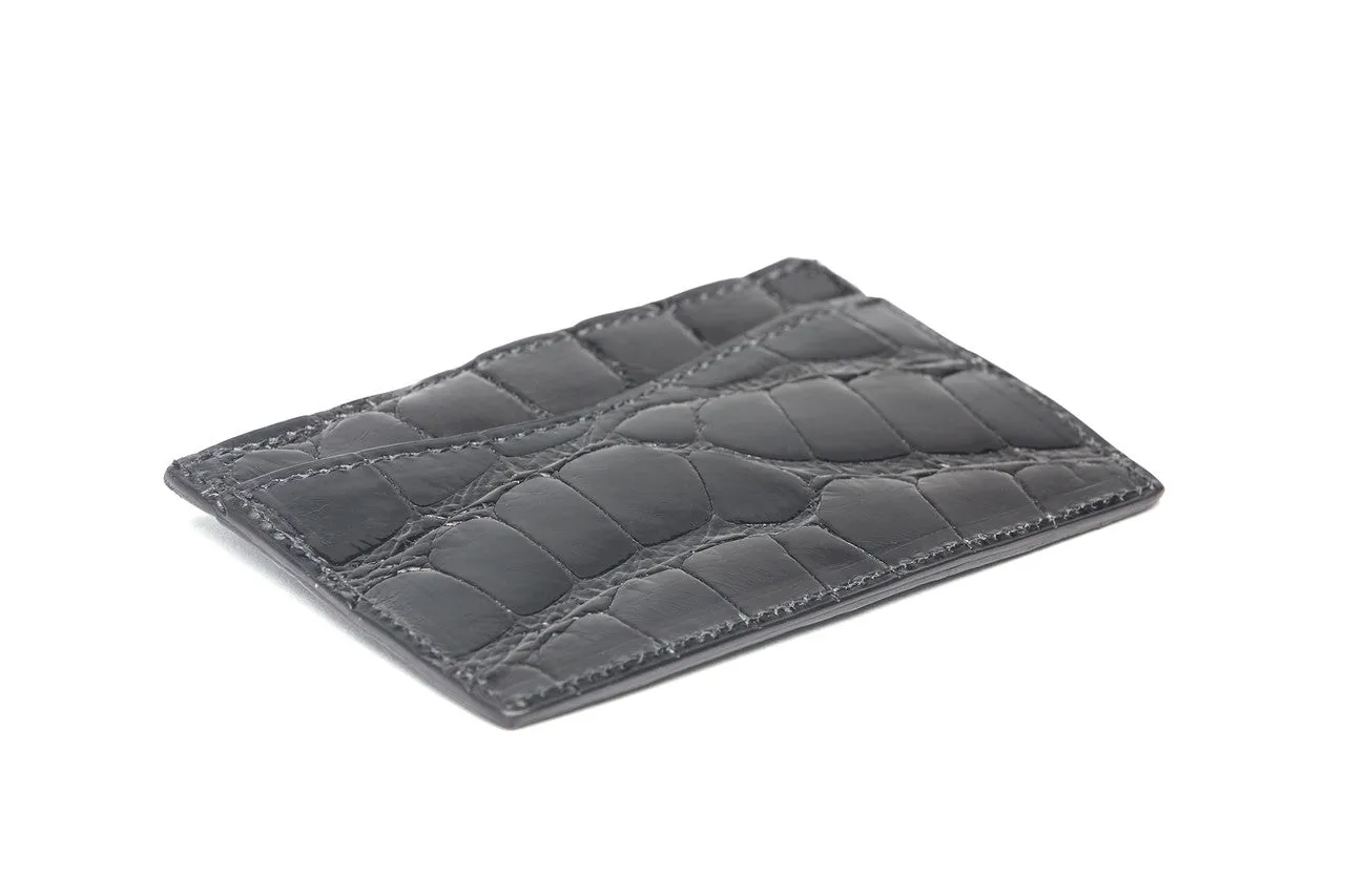 Glazed Alligator Flat Card Case sold by W. Kleinberg product image thumbnail 4