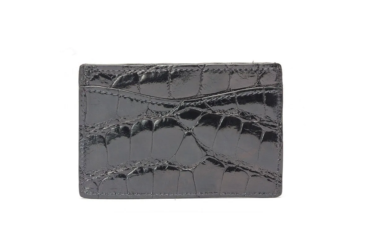 Glazed Alligator Flat Card Case sold by W. Kleinberg product image thumbnail 2