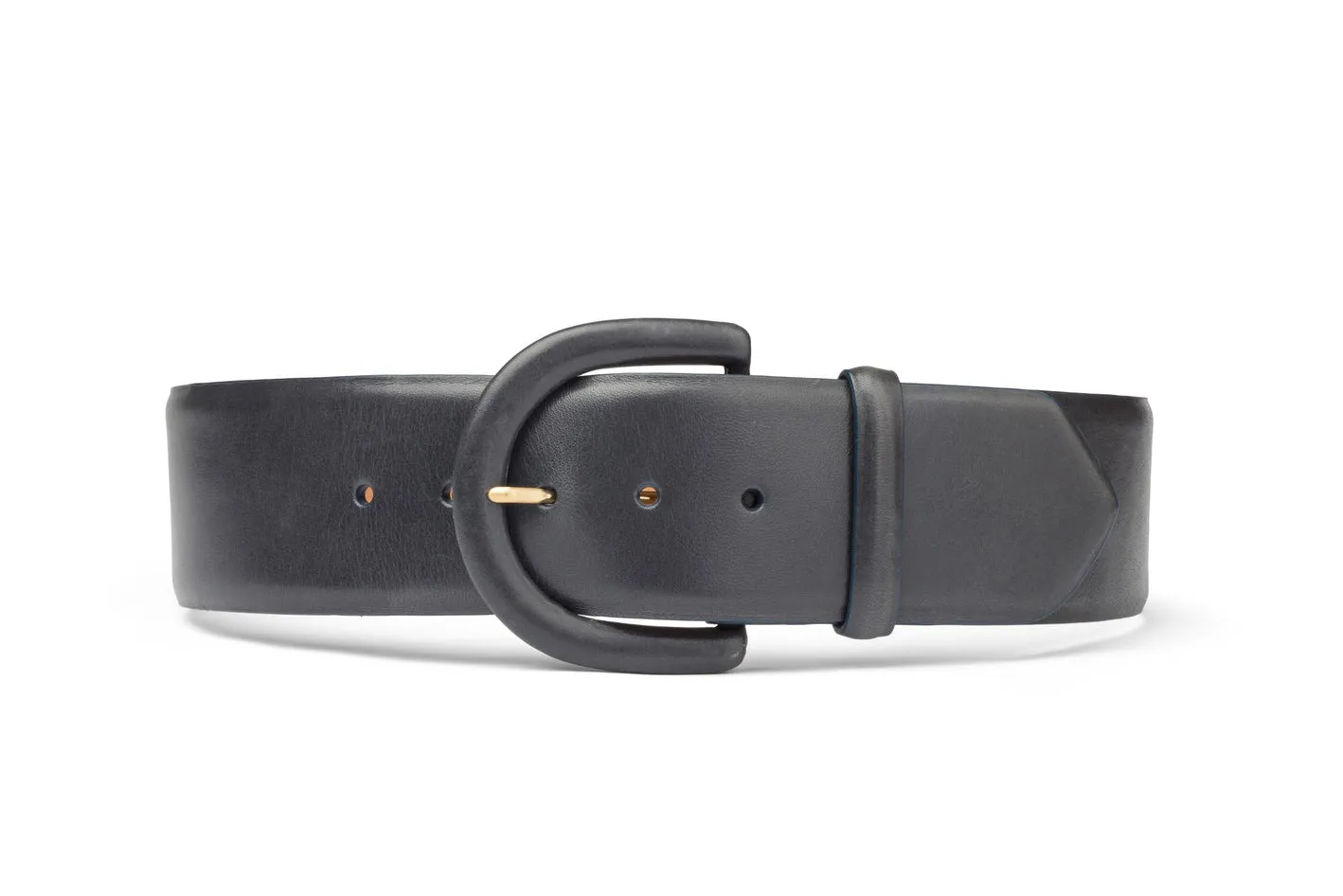 Contoured Calf Belt with Covered Buckle sold by W. Kleinberg