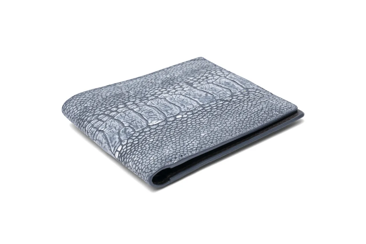 Washed Ostrich Leg Bifold Wallet sold by W. Kleinberg product image thumbnail 3