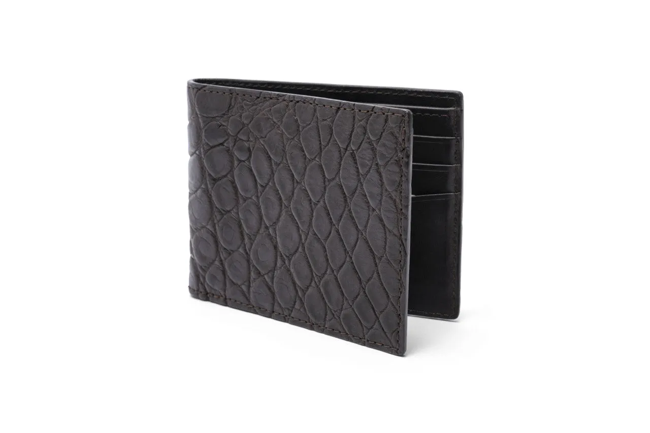 Matte Alligator Bifold Wallet sold by W. Kleinberg