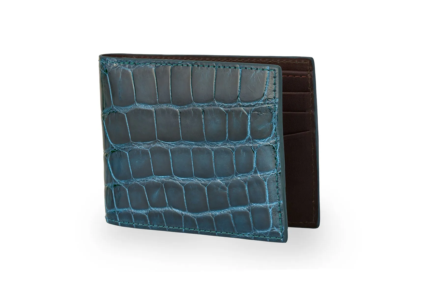 Glazed Alligator Bifold Wallet sold by W. Kleinberg product image thumbnail 2