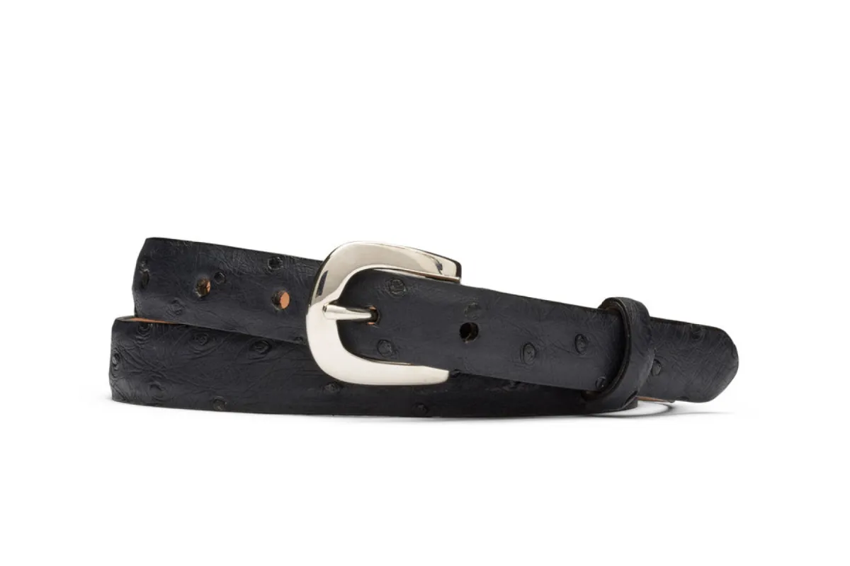 Quilled Ostrich Belt with Antique Silver Buckle sold by W. Kleinberg