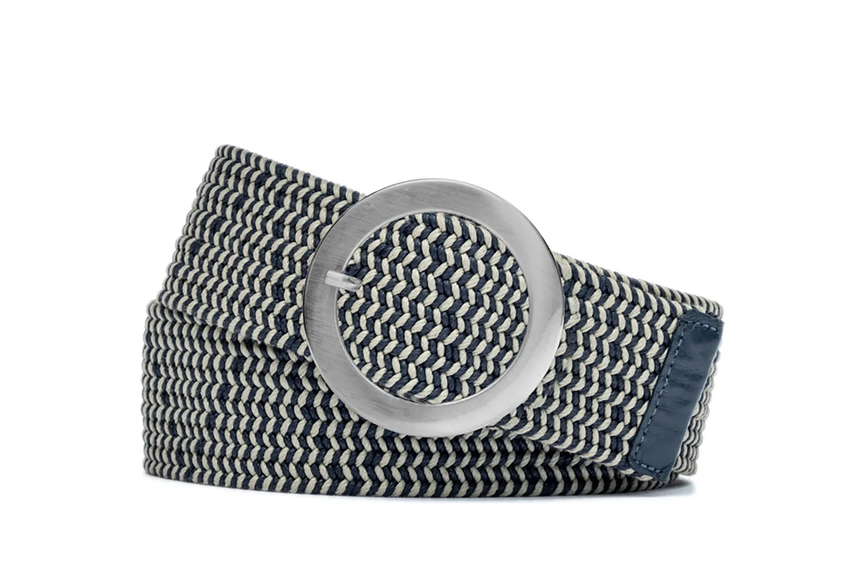 Wide Stretch Belt with Circle Buckle sold by W. Kleinberg product image thumbnail 2