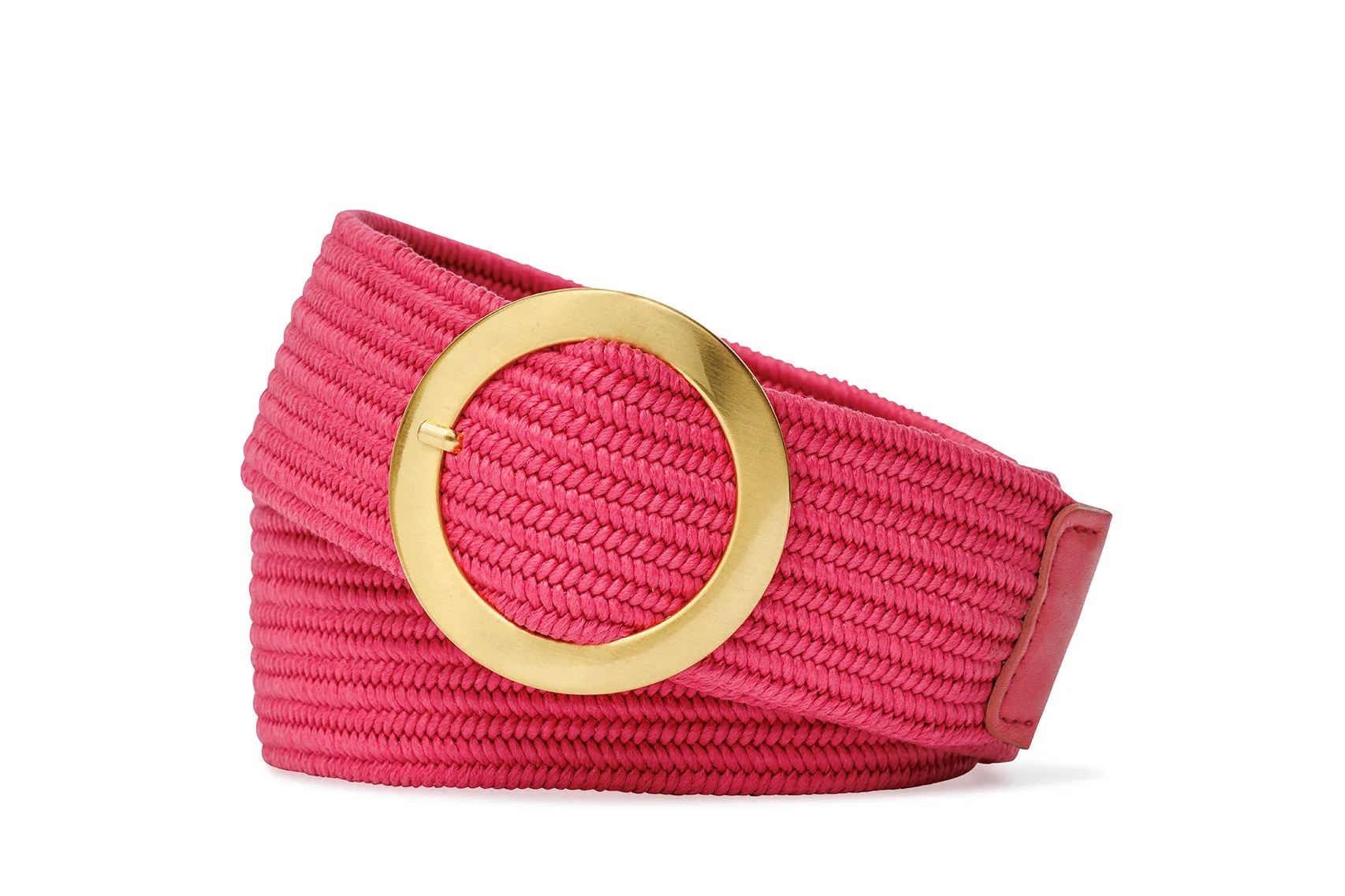 Wide Stretch Belt with Circle Buckle sold by W. Kleinberg product image thumbnail 3