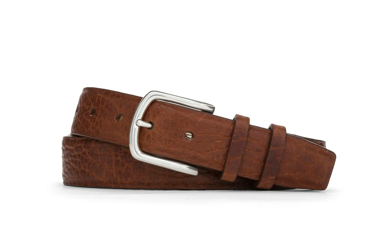 Tucson American Bison Belt with Nickel Buckle sold by W. Kleinberg product image thumbnail 2