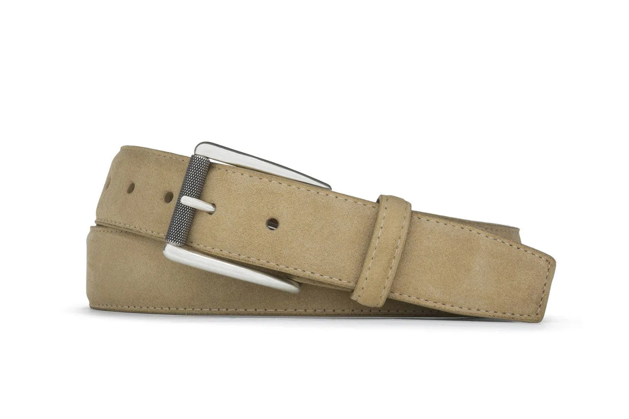 Suede Belt with Nickel Roller Buckle sold by W. Kleinberg product image thumbnail 5
