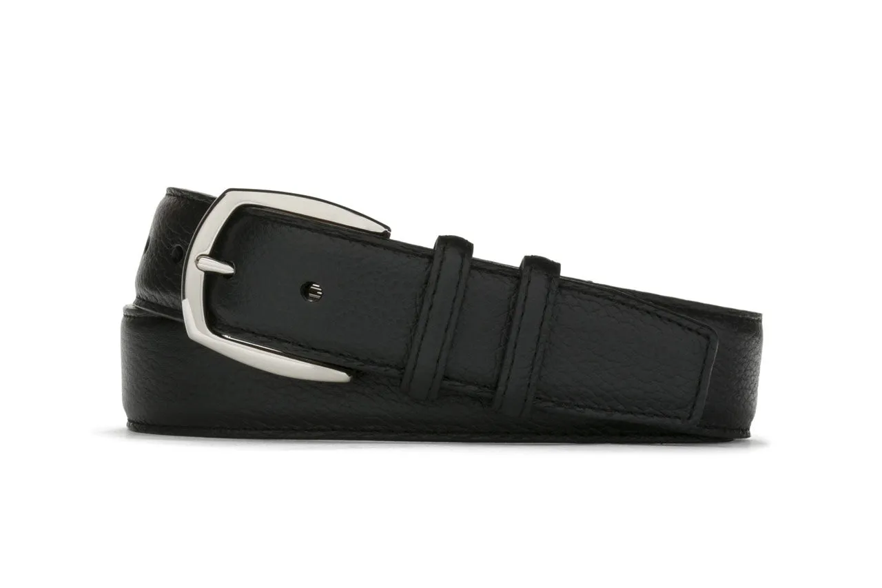 Pebbled Calf Belt with Nickel Buckle sold by W. Kleinberg product image thumbnail 2