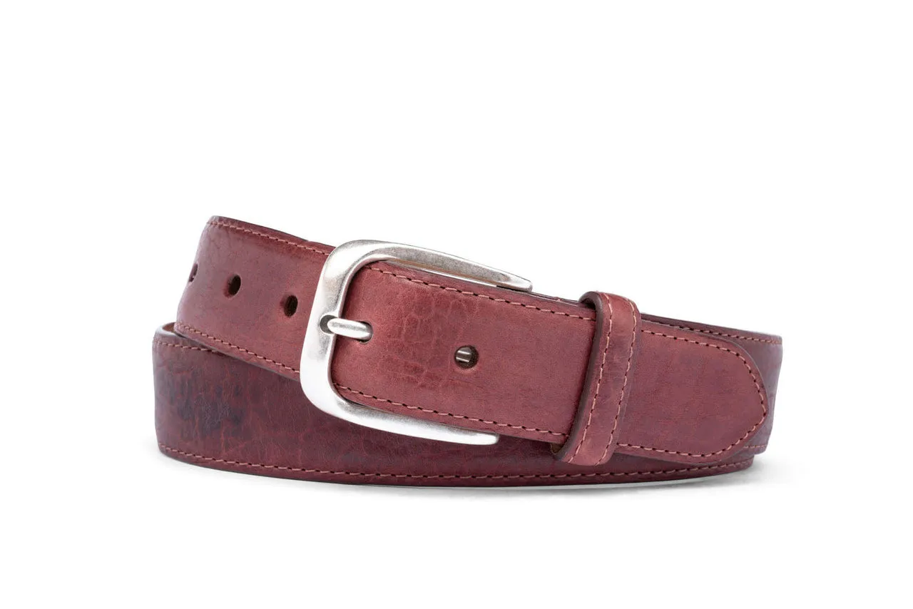 Navajo Bison Belt with Antique Nickel Buckle sold by W. Kleinberg